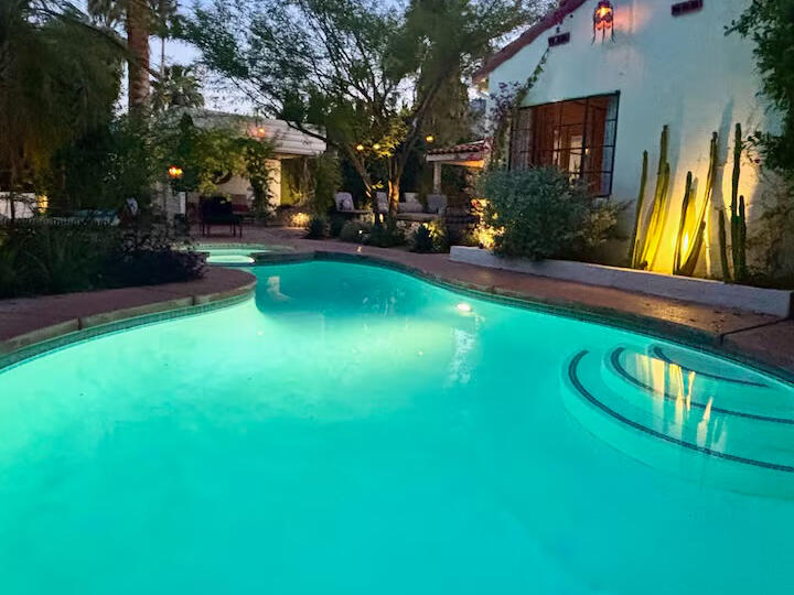 Pool at dusk Pool at dusk